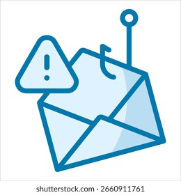 Elemento de icono de correo electrónico de phishing para diseño