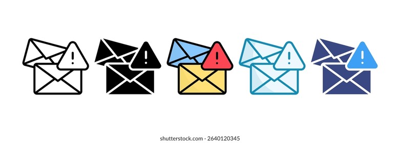 Phishing Email Icon Set Multiple Style Collection