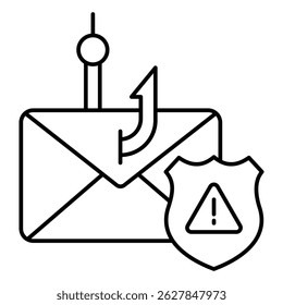 Phishing Email Protection Vector Icon for Secure Email and Cyber Risk Defense