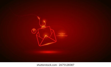 Phishing Email Fraude de estafa Vector con Spam Internet Ciberseguridad en línea