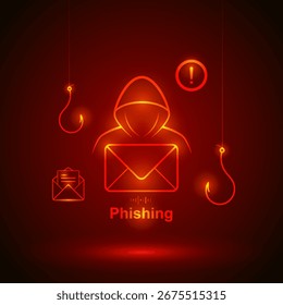 Vector de fraude de estafa de correo electrónico con spam Estafador de Internet Ciberseguridad en línea