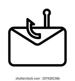 suplantación de identidad de correo electrónico estafa malware cebo único icono aislado con estilo de esquema
