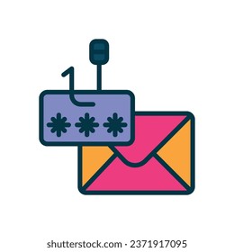 phishing filled color icon. vector icon for your website, mobile, presentation, and logo design.