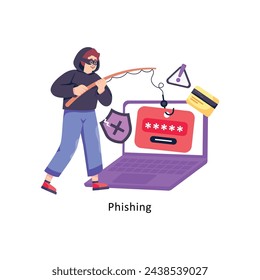 Phishing  flat style design vector stock illustrations. 