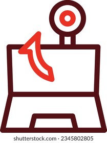 Phishing Glyph Two Color Icon For Personal And Commercial Use.
