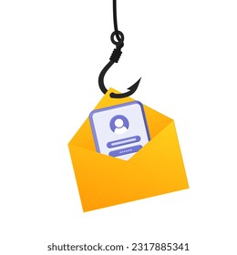 Phishing. Hacking account. Hacker activity, data phishing, credit or debit card steal data. Network security. Internet phishing, hacked login and password. Cyber crime. Vector. 