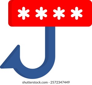 Phishing Icon Flat Vector Illustration