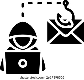 Phishing Icon Glyph Vector Illustration