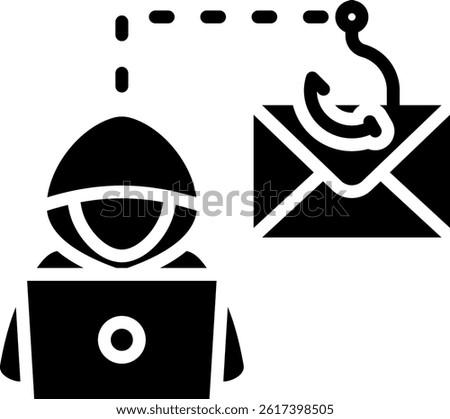 Phishing Icon Glyph Vector Illustration
