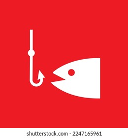 Phishing icon, graphic resource template, vector illustration.