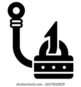 Phishing-Symbol für Sicherheitsbetrug und E-Mail-Hacks
