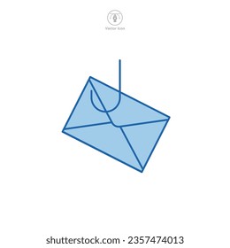 Icono de phishing ilustración vectorial aislada en fondo blanco