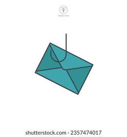 Phishing icon symbol vector illustration isolated on white background