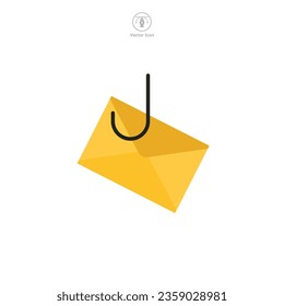 Icono de phishing ilustración vectorial aislada en fondo blanco