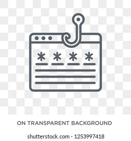 Phishing icon. Trendy flat vector Phishing icon on transparent background from Internet Security and Networking collection. High quality filled Phishing symbol use for web and mobile