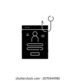 Phishing сolor line icon. Hacking account and password. Pictogram for web page, mobile app, promo. UI UX GUI design element. Editable stroke.