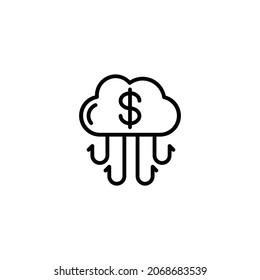 Phishing Line Icon, Vector Template