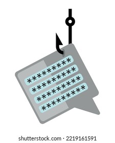 phishing a login and password cyber security icon