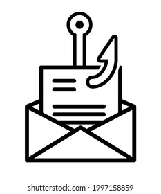 Phishing mail malware symbol vector icon