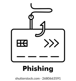 Icono de esquema de phishing Ilustración vectorial