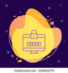 Phishing password computer cyber robbery. Vector icon. On white background