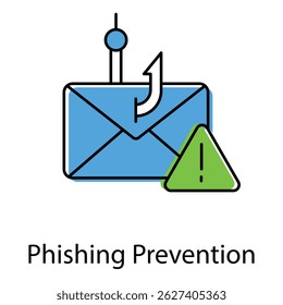Phishing Prevention Mail Icon Showing Shielded Email and Cybersecurity Concept Design