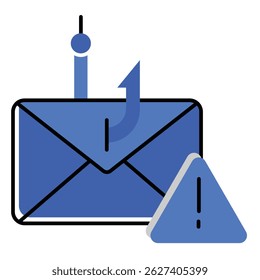 Icono de Vector de correo electrónico que ilustra la seguridad del correo electrónico y la protección en línea