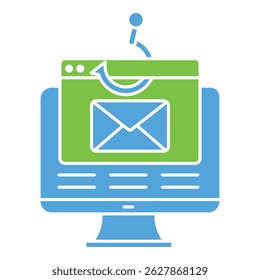 Phishing Prevention Vector Icon Depicting Internet Scam Protection and Network Safety