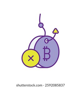 Phishing protection vector stock icon for cybersecurity.