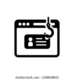 Phishing scam vector icon illustration (internet browser )
