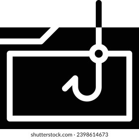 Icono de línea de vector único de suplantación de identidad (phishing) 