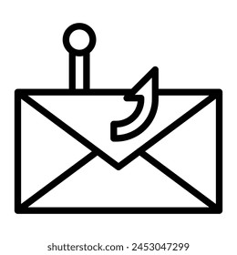 Phishing Vector Line Icon Design