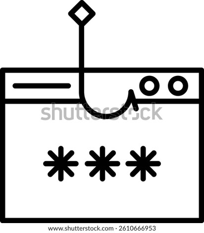 Phishing Vector Line Icon Design