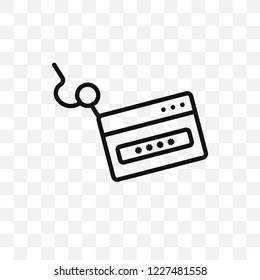 Phishing vector linear icon isolated on transparent background, Phishing transparency concept can be used for web and mobile