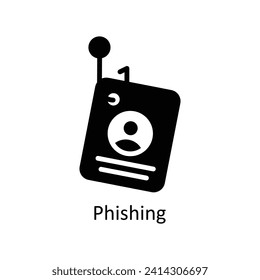 Phishing Vector  Solid icon Style illustration. EPS 10 File