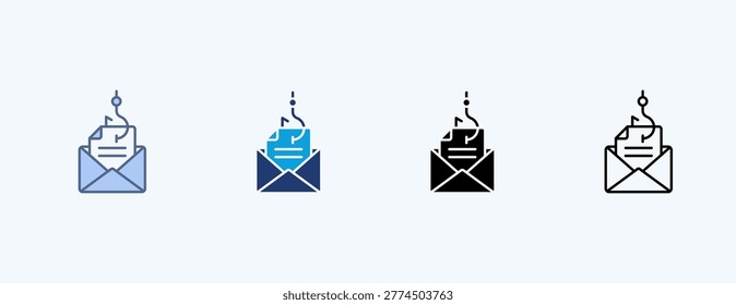 Phising Attack Multiple Icon Illustration Vector