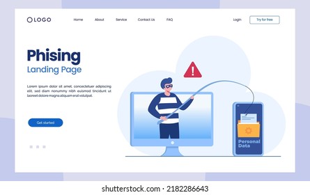 Phising, Data protection metaphors set. Database, cyber security, control, protection of computer services and electronic information. Vector isolated concept metaphor illustrations banner	