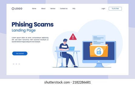 Phising, Data protection metaphors set. Database, cyber security, control, protection of computer services and electronic information. Vector isolated concept metaphor illustrations banner	