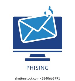 Phising Dual Tone Icon Mini Illustration, Use For Modern Concept, Print, Ui, Ux Kit, Web And App Development. Vector Related To Internet, Cyber Security.