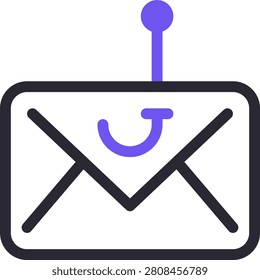 phising email icon vector object illustration