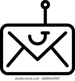 phising email icon vector object illustration