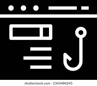 Phising Glyph Icon - Single Icon, Vector