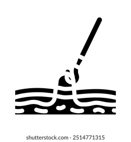 Vector de icono de glifo de cirugía de flebectomía. signo de cirugía de flebectomía. ilustración de símbolo aislado