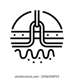 phlebectomy surgery line icon vector. phlebectomy surgery sign. isolated contour symbol black illustration