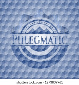 Phlegmatic blue hexagon emblem.