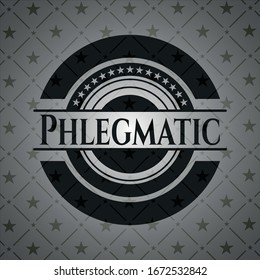 Phlegmatic dark emblem. Vector Illustration. Detailed.