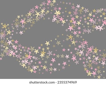 Phlox simplistic flowers vector design. Tiny field floral shapes scattered. Hinamatsuri Girl's Day pattern. Colorful flowers Phlox simple bloom. Spring daisies.