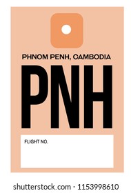 phnom penh cambodia airport luggage tag