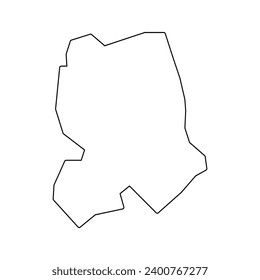 Mapa de la ciudad de Nom Pen, división administrativa de Camboya. Ilustración vectorial.