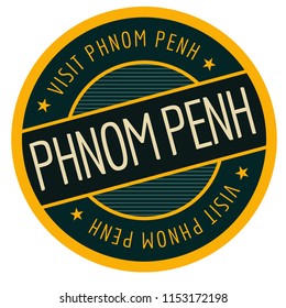 Phnom penh geographic stamp